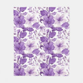 Couverture Polaire Elegant floral pattern in purple tones (Devant)
