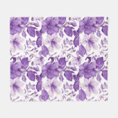 Couverture Polaire Elegant floral pattern in purple tones (Devant (Horizontal))