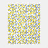 Couverture Polaire Elegant French Country Lemon Blue Botanical (Devant)