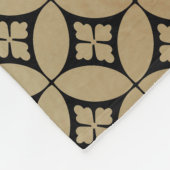 Couverture Polaire Elégant Gold Abstrait Cercles Floral Motif | (Coin)