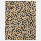Couverture Polaire Elegant Gold Glitter Black Leopard (Devant)