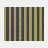 Couverture Polaire Elégant Gold & Navy Blue Vertical Stripes (Devant (Horizontal))
