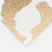 Couverture Polaire Elegant Gold White Leopard Cheetah Animal Print (Coin)