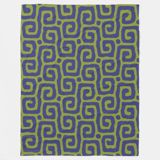 Couverture Polaire Elegant Green &blue Abstract pattern (Devant)