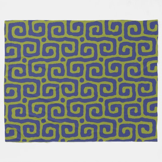 Couverture Polaire Elegant Green &blue Abstract pattern (Devant (Horizontal))