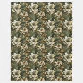Couverture Polaire Elegant Green Gold Blanket Botanical Chic Accent (Devant)