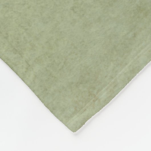 Couverture Polaire Elegant Green Nom de famille Monogramme (Coin)