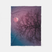 Couverture Polaire Élégant Halloween Thème Arbre Lune Artwork Éffraya (Devant)
