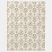 Couverture Polaire Elégant ivoire Damask Hornate Motifs (Devant)