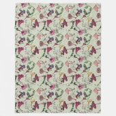 Couverture Polaire Elégant jardin de printemps Colibri & Fleurs (Devant)