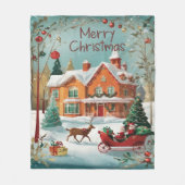 Couverture Polaire Élégant Joyeux Noël (Devant)