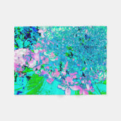 Couverture Polaire Élégant Limelight rose et bleu Hydrangea (Devant (Horizontal))