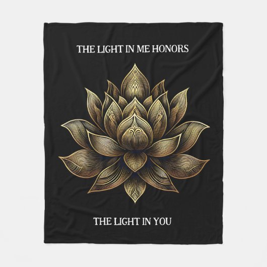 Couverture Polaire Elégant Lotus Lotus Fleur La Lumière en moi ... (Devant)