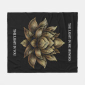 Couverture Polaire Elégant Lotus Lotus Fleur La Lumière en moi ... (Devant (Horizontal))