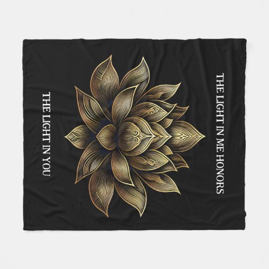 Couverture Polaire Elégant Lotus Lotus Fleur La Lumière en moi ... (Devant (Horizontal))