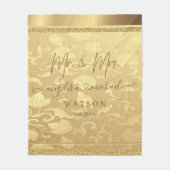 Couverture Polaire Elegant Luxury Golden Damask Mr et Mrs Trendy (Devant)