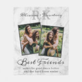 Couverture Polaire Élégant Marbre Best Friends Photo Fleece Blanket (Devant)
