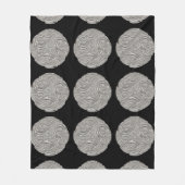 Couverture Polaire Elégant médaillon d'argent noir Art nouveau (Devant)