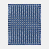 Couverture Polaire Elégant modèle floral Mandala bleu (Devant)