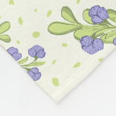 Couverture Polaire Élégant modèle floral monogramme (Coin)