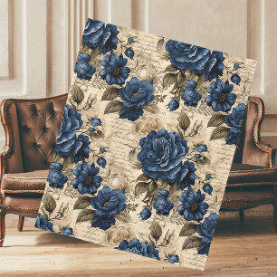 Couverture Polaire Élégant modèle Floral Rose Bleu