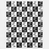 Couverture Polaire Elegant Modern Black White Typography Christmas (Devant)