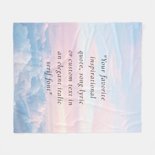 Couverture Polaire Elegant Modern Minimalist Custom Quote (Devant (Horizontal))