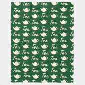 Couverture Polaire Elégant Moderne Cute Délicieux Thé chaud vert (Devant)