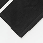 Couverture Polaire Élégant moderne noir blanc Script Nom Monogramme (Coin)