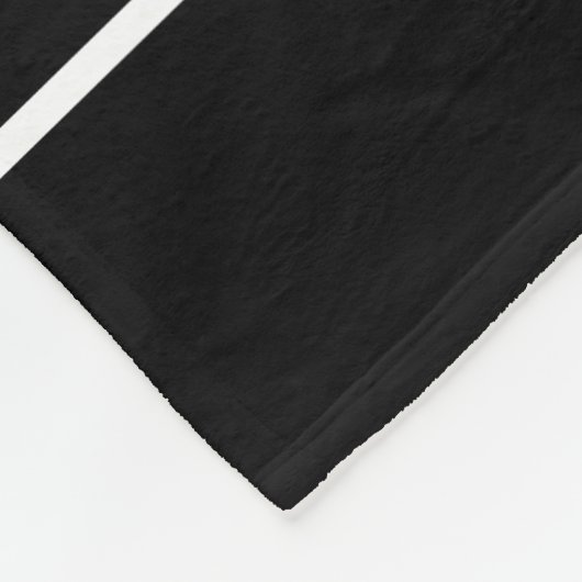 Couverture Polaire Élégant moderne noir blanc Script Nom Monogramme (Coin)
