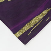 Couverture Polaire Elégant moderne violet & or marbre spirale (Coin)
