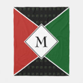 Couverture Polaire Élégant MONOGRAM géométrique | Couleurs panafricai (Devant)