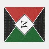 Couverture Polaire Élégant MONOGRAM géométrique | Couleurs panafricai (Devant (Horizontal))