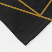 Couverture Polaire Élégant Monogramme d'or noir Nom géométrique Scrip (Coin)