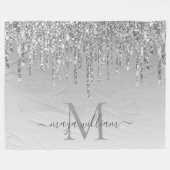 Couverture Polaire Élégant Monogramme Parties scintillant argent Driv (Devant (Horizontal))