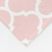 Couverture Polaire Élégant Monogramme rose blanc moderne Script (Coin)