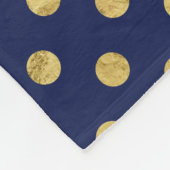 Couverture Polaire Elégant Motif à points Polka Gold Foil - Gold & Bl (Coin)