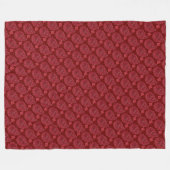Couverture Polaire Élégant Motif Burgundy Paisley (Devant (Horizontal))