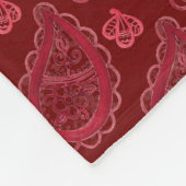 Couverture Polaire Élégant Motif Burgundy Paisley (Coin)