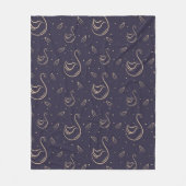 Couverture Polaire Élégant Motif cygne et feuille (Devant)