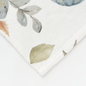 Couverture Polaire Elégant Motif d'aquarelle d'automne (Coin)