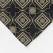Couverture Polaire Élégant Motif de carrelage Carré Gold Art Déco mod (Coin)