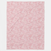Couverture Polaire Élégant Motif de dentelle rose (Devant)