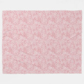 Couverture Polaire Élégant Motif de dentelle rose (Devant (Horizontal))