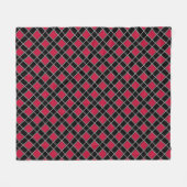 Couverture Polaire Élégant Motif de diamants rouges noirs (Devant (Horizontal))