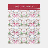 Couverture Polaire Élégant motif de fée de Noël (Devant)