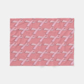 Couverture Polaire Élégant Motif en ruban rose (Devant (Horizontal))