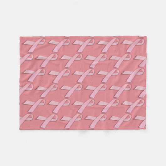 Couverture Polaire Élégant Motif en ruban rose (Devant (Horizontal))