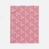 Couverture Polaire Élégant Motif en ruban rose (Devant)