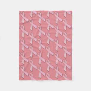 Couverture Polaire Élégant Motif en ruban rose